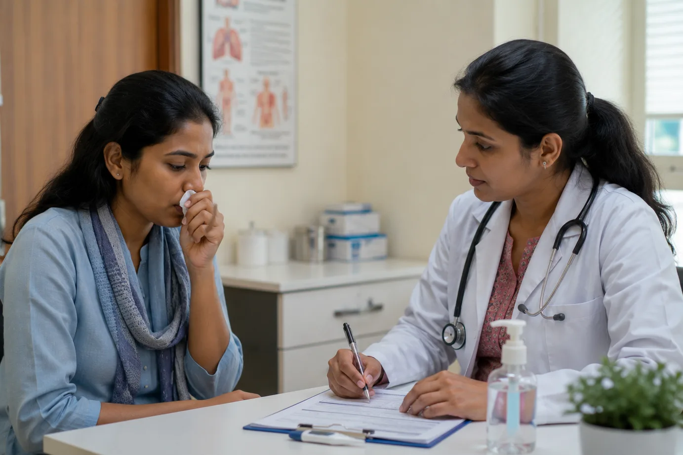 General physician consultation for fever, cough and seasonal illness